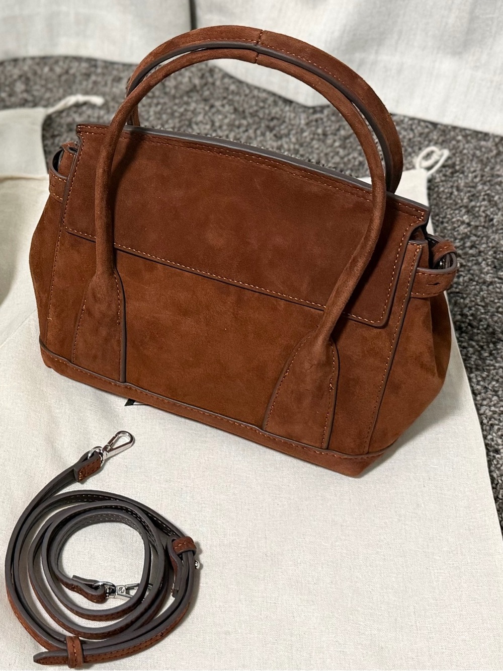 ZARA LEATHER CITY BAG
